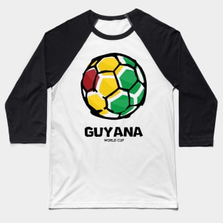 Guyana Football Country Flag Baseball T-Shirt